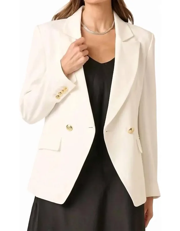 Buttons Woven Blazer