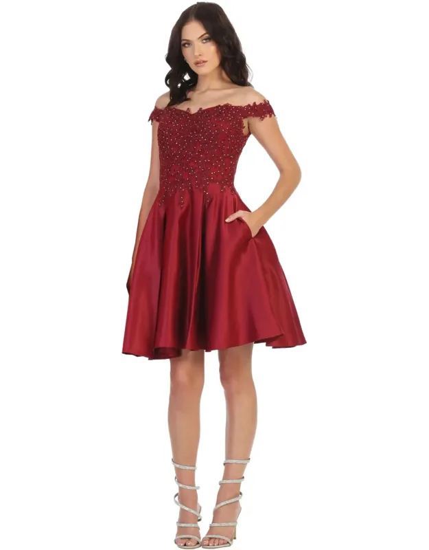 Off Shoulder Cocktail Dress