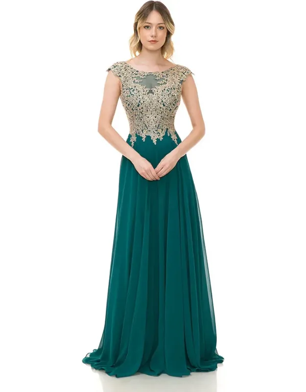 Cap Sleeve Embroidered Dress