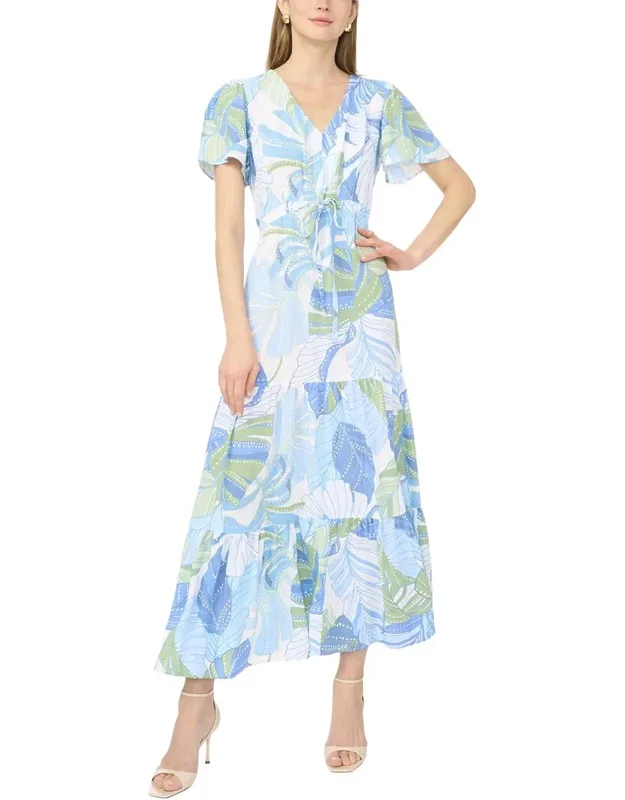 Cap Sleeve Tiered Maxi Dress