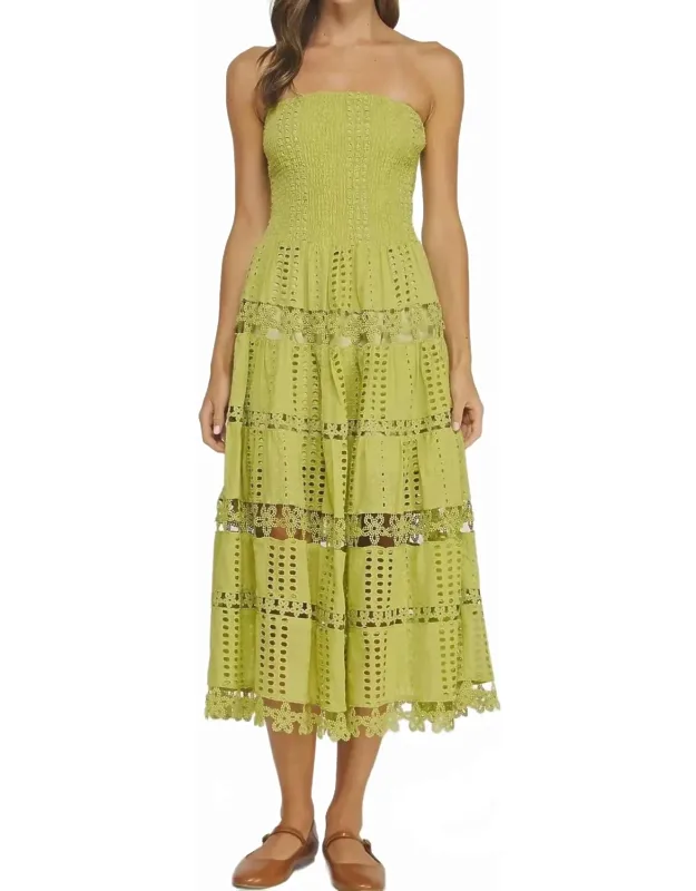 Eyelet Midi Dress