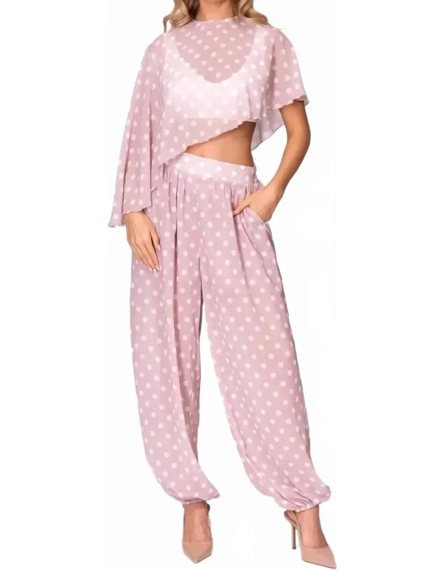 Polka Dot 2-piece Pants Set