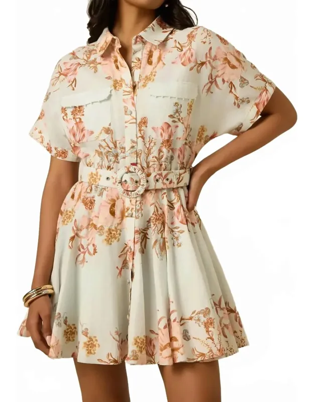 Buckle Belt Mini Dress
