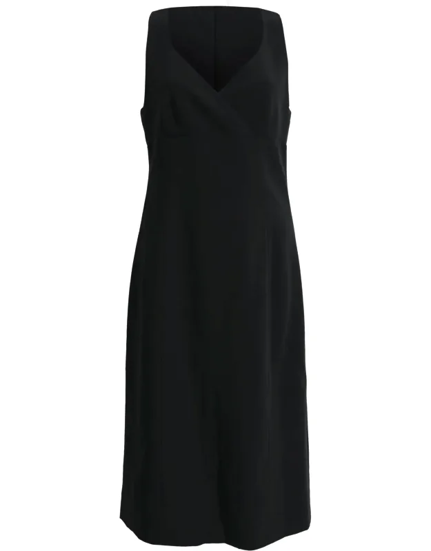 V-neck Sleeveless Midi Dress