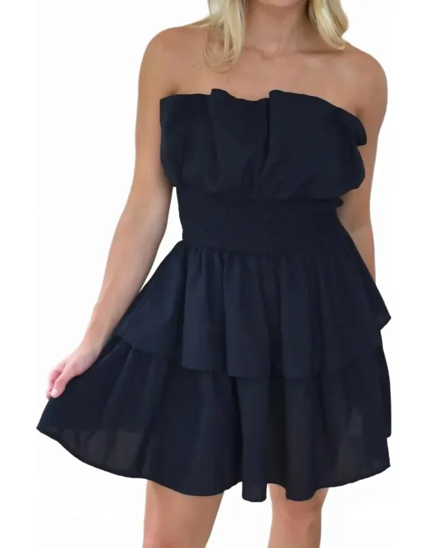 Ruffle Tube Mini Dress