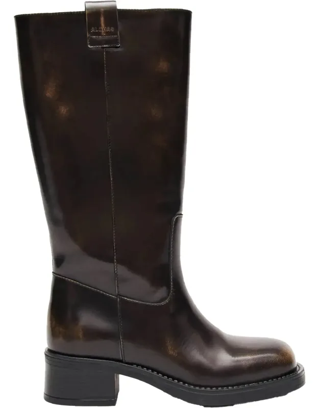 Mid-calf Structured Boots