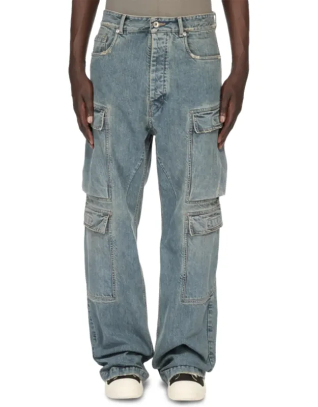 Loose-fitting Denim Cargo Jeans