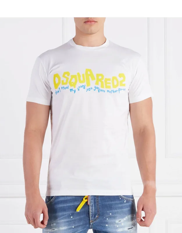 Waving Logo Graphic Cotton T-shirt