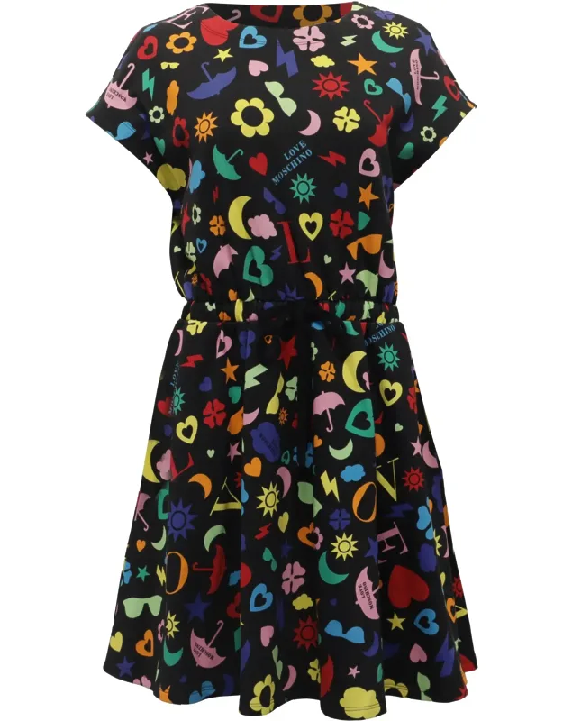 Printed Mini Flared Dress