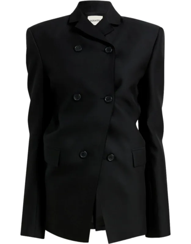 Double-breasted Wool-silk Blazer