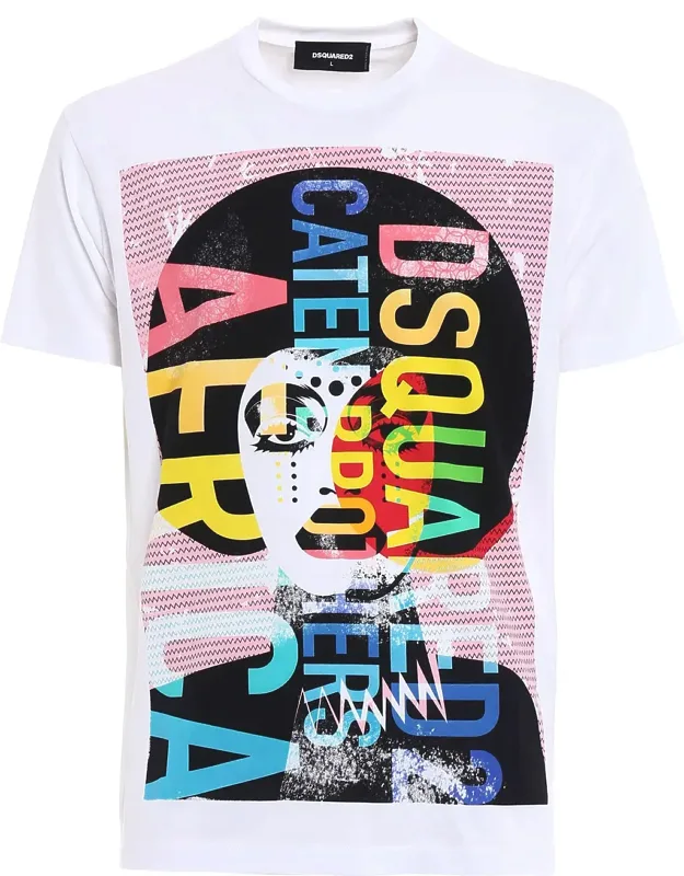 Colourful Africa Print Cotton T-shirt