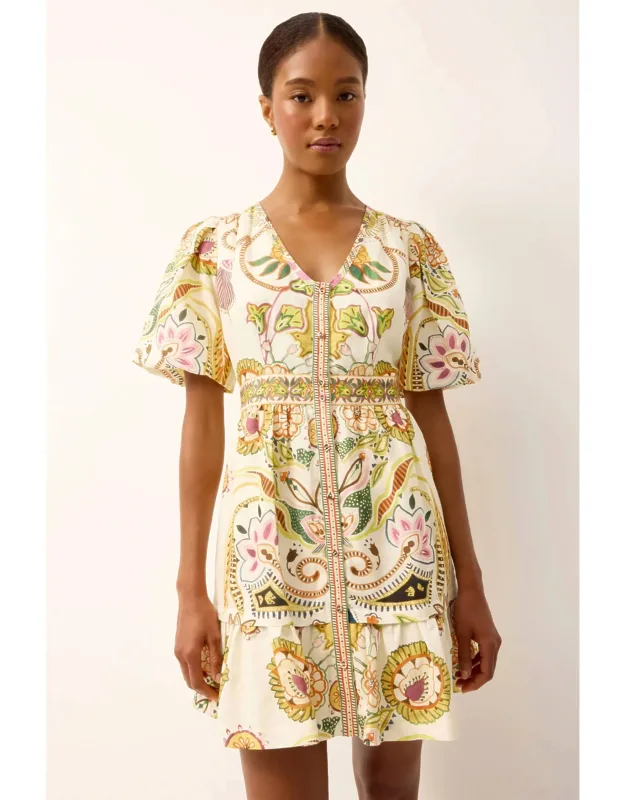 Gwyneth Mini Dress - A-line, V-neckline