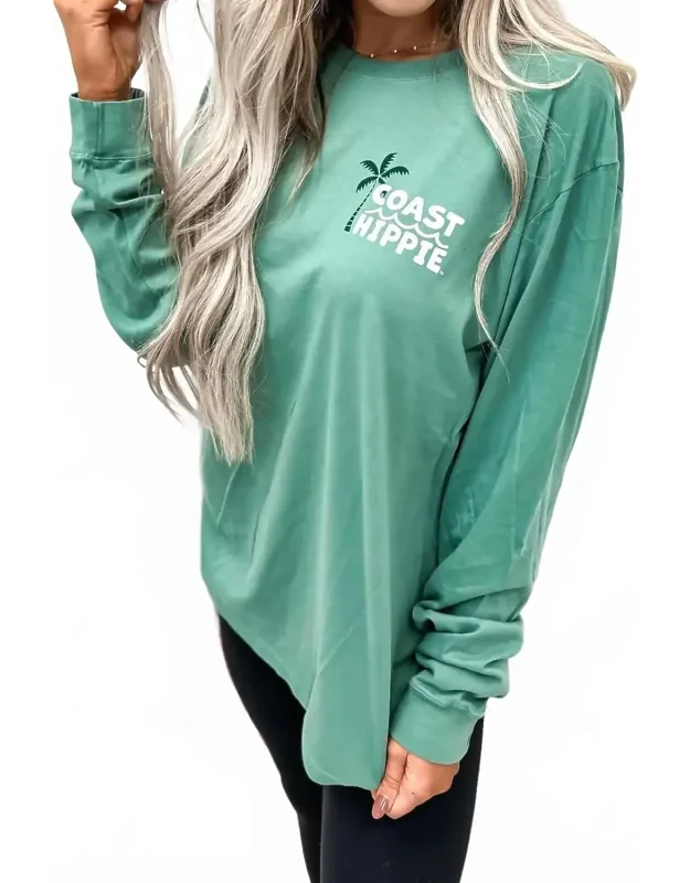 Sea-sun Greetings Long Sleeve Top