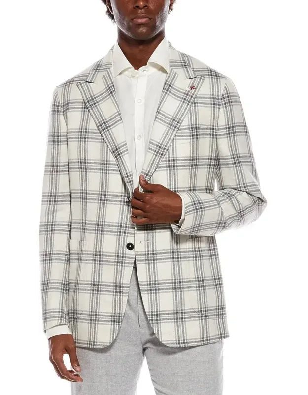 Wool, Silk, & Linen-blend Blazer