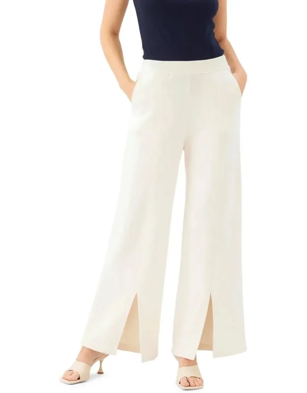 Front-slit Wide-leg Sweatpants
