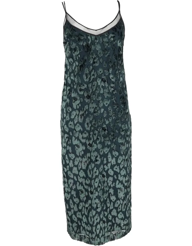 Dudania Devoré Slip Dress