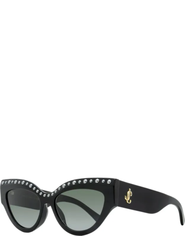 Jimmy Choo Cat Eye Sunglasses With 26 Faux Pearls And 100% Uv Protection