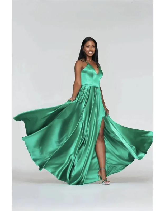 Lace Up Back Prom Maxi Dress