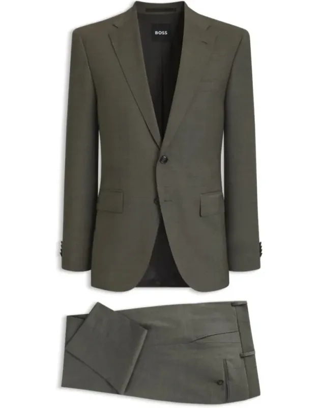 Two-piece Suit In Mélange Stretch Wool