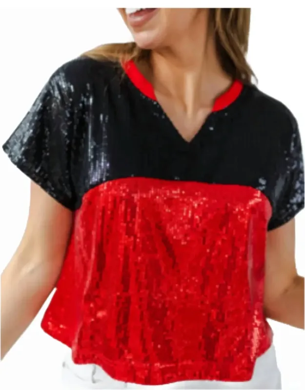 Sequin Gameday Top