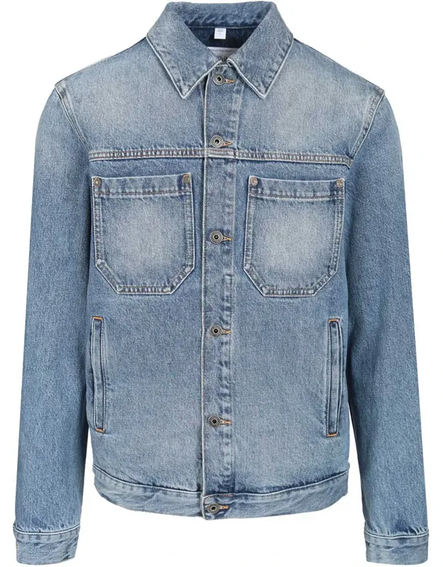 Half Arrow Printed Denim Skate Jacket