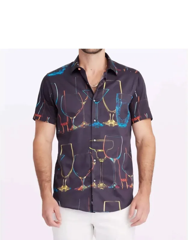 Neon Nights Short Sleeve Sport Shirt