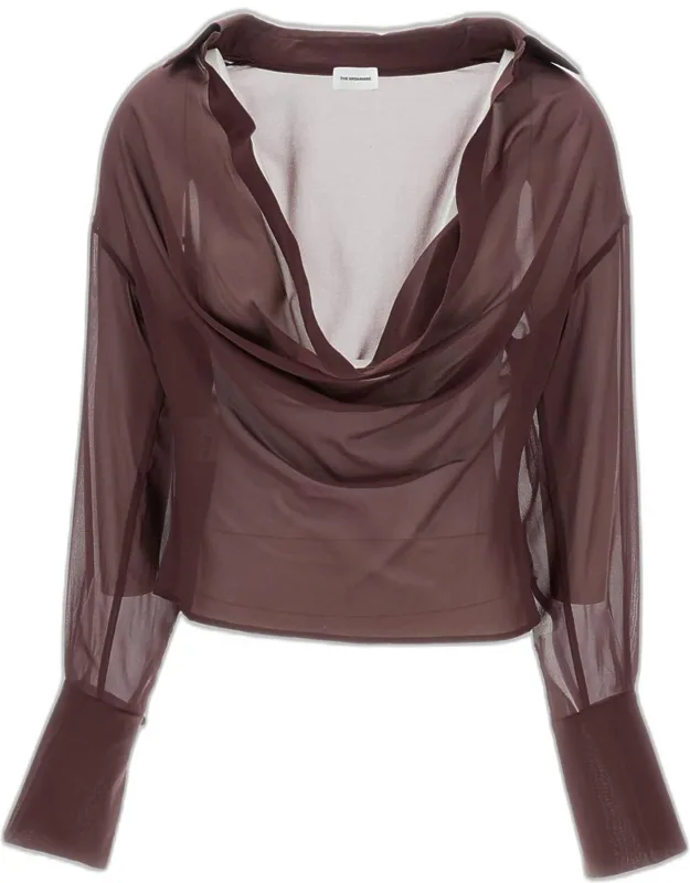 Lilia Blouse With Wide V-neck
