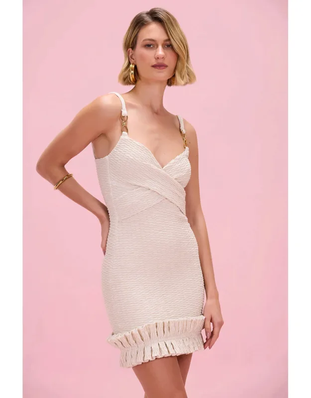 Knit Ruffles Mini Dress