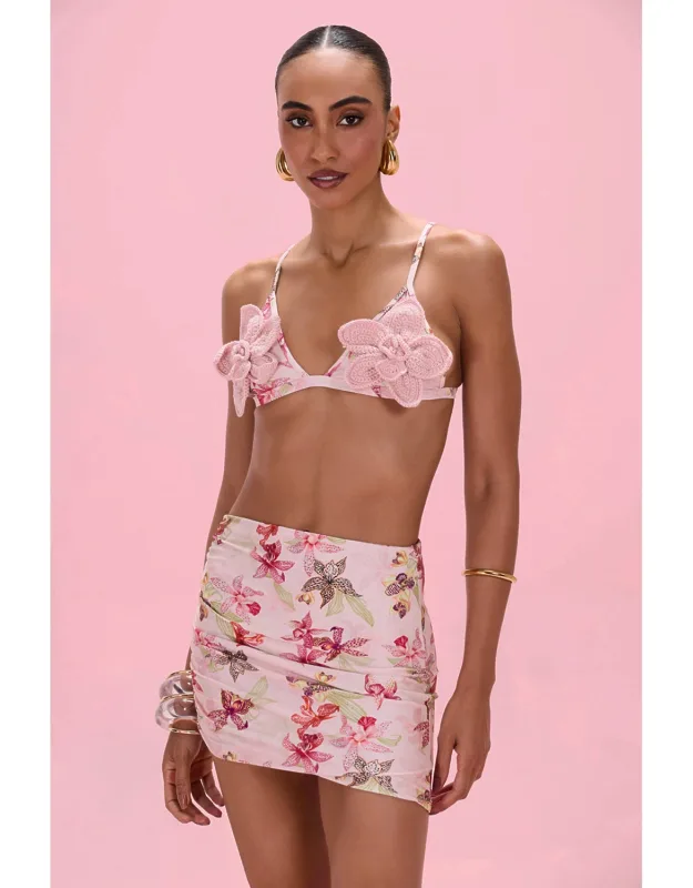 Orchid Bloom Mini Skirt