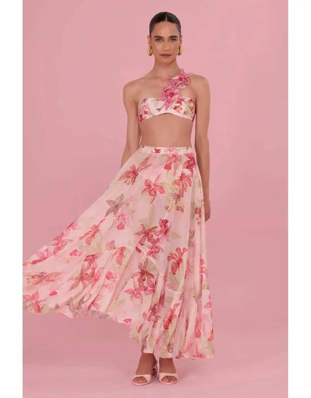 Orchid Bloom Beach Skirt