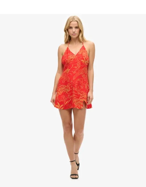 Printed Mini Slip Dress