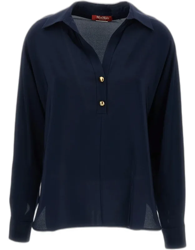 Crepe De Chine Polo Shirt