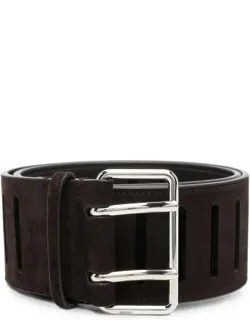 Cut-out Suede Belt