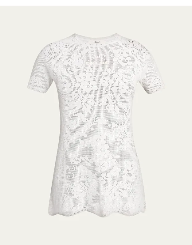 Pointelle Mini Dress