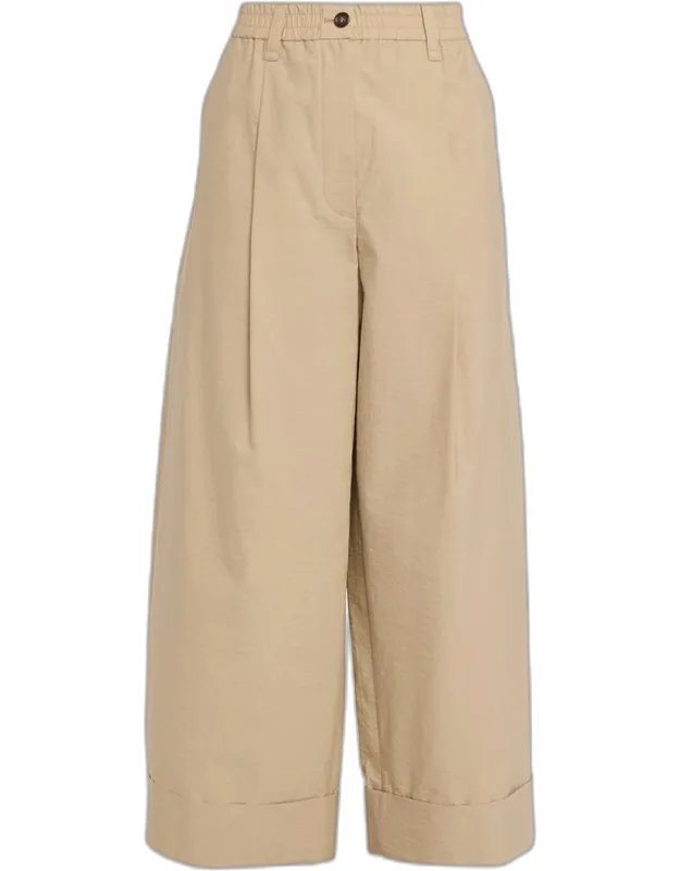 Wide-leg Ankle Pants