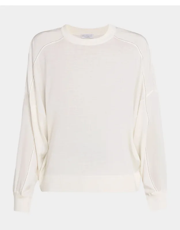 Monili-trim Cashmere Sweater