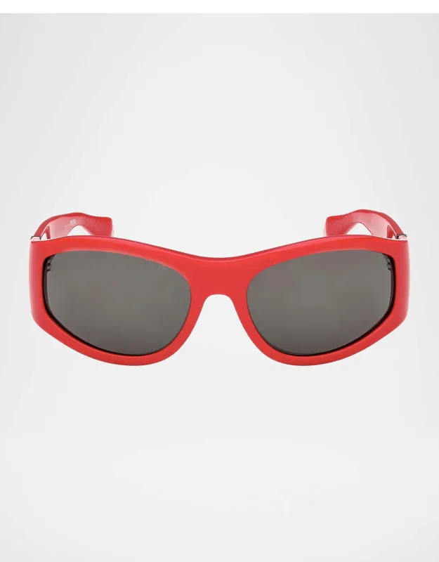 Temple-logo Acetate Rectangle Sunglasses