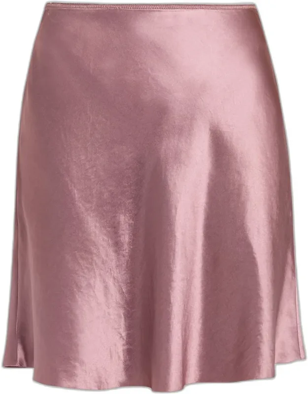 Pull-on Satin Slip Skirt