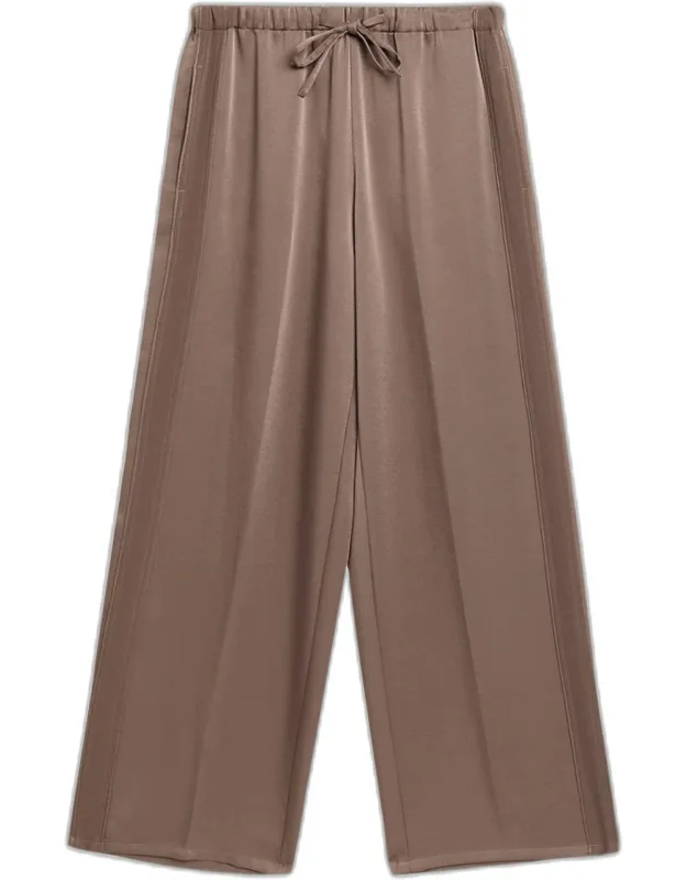 Mid-rise Shiny Drawstring Sweatpants