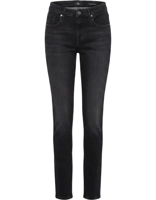 Faded-effect Button-fastening Jeans
