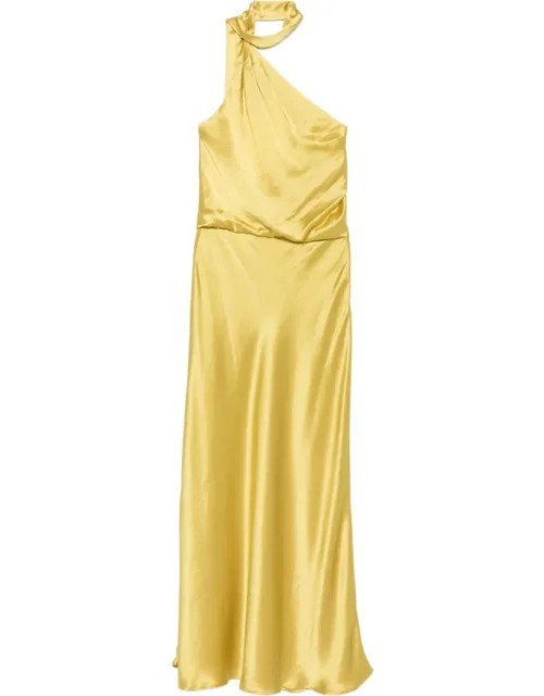 One-shoulder Draped Maxi Dress