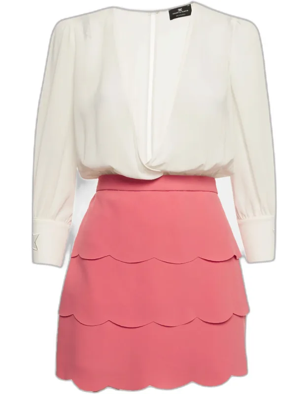 Plunge Neck Short Dress