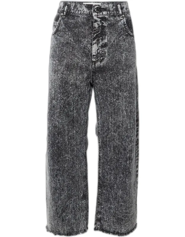 Washed Denim Straight Fit Jeans L/waist 37"