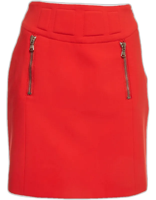 Crepe Flared Short Skirt