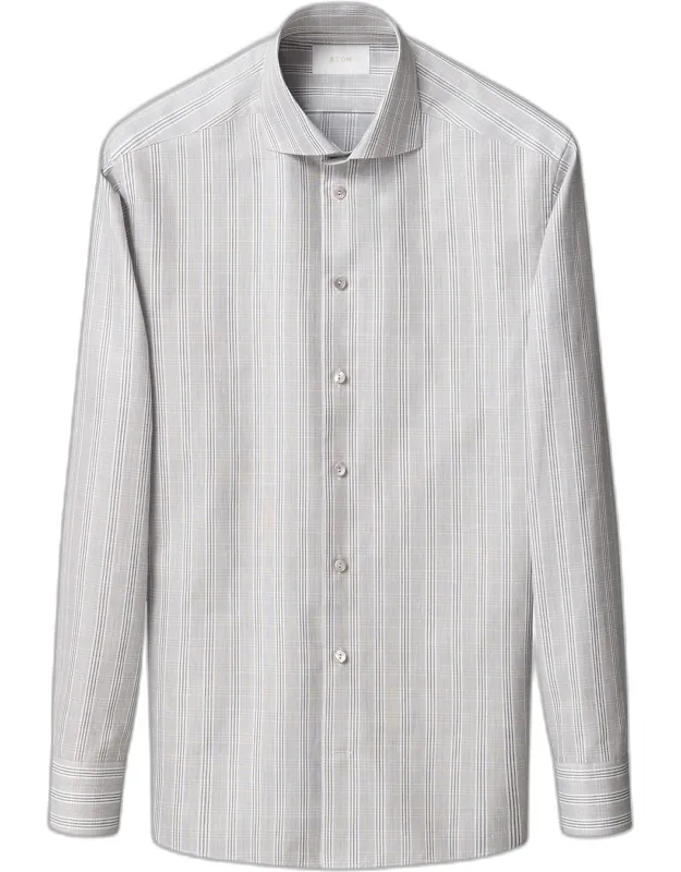 Elevated Cotton Linen Contemporary-fit Dress Shirt