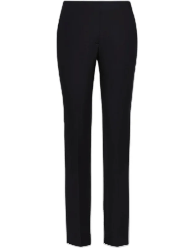 Wool Crepe Slim-leg Pants