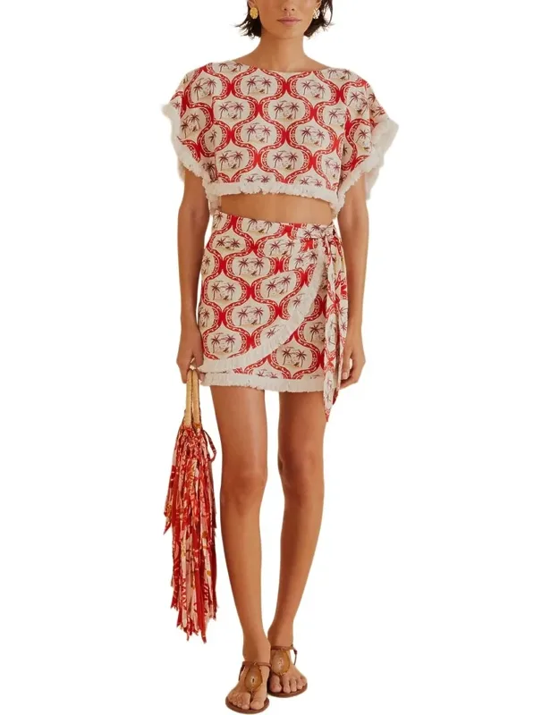 Linen-blend Summer Beach Blouse