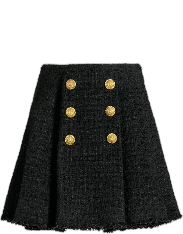 Tweed Flare Mini Skirt