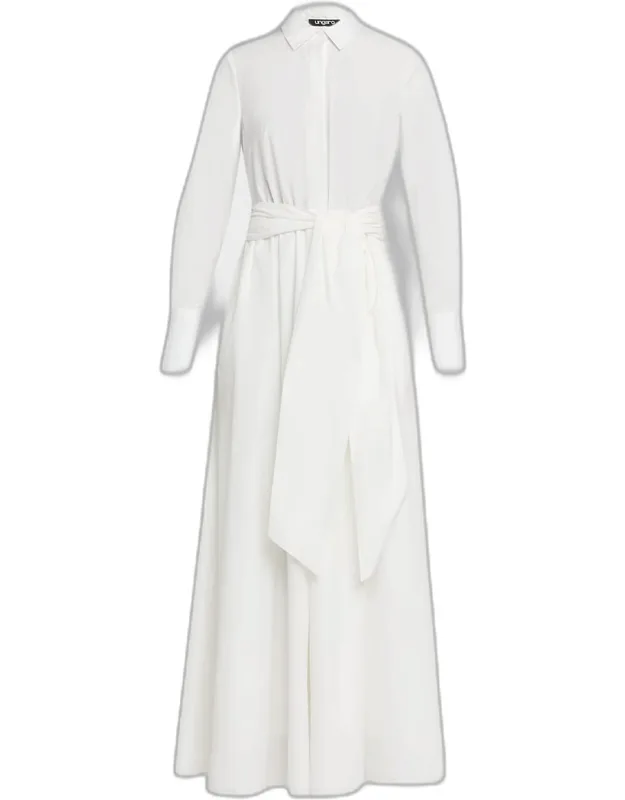 Belted Maxi Shirtdress
