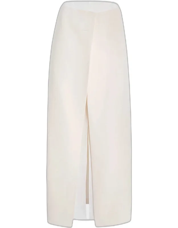 Layered Slit Maxi Skirt